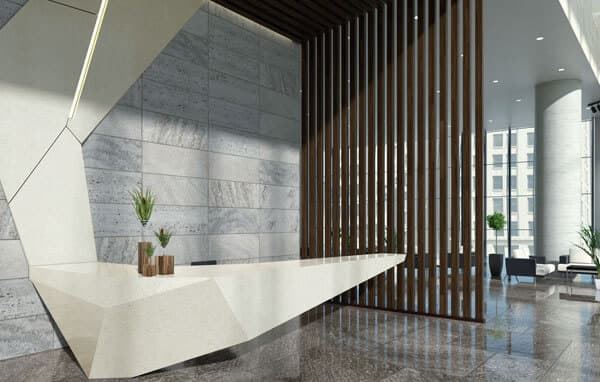 Đá nhân tạo làm bàn lễ tân