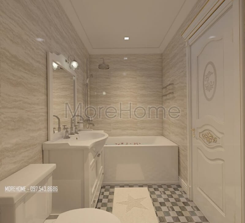 Với nhiều ưu điểm vượt trội mà nhiều dòng đá khác không có được, đá nhân tạo được khách hàng lựa chọn để ốp tủ lavabo của nhà mình. đá ốp lavabo