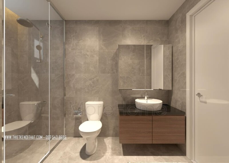 Đá ốp mặt tủ lavabo nhân tạo màu đen đảm bảo bề mặt luôn sạch sẽ và sang trọng