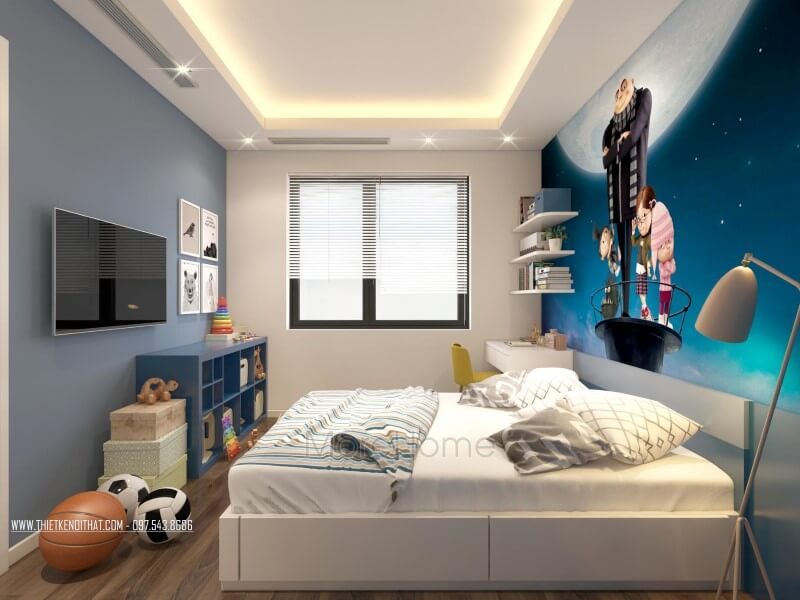 của bạn
Nếu bạn đang tìm kiếm một mẫu kệ trang trí gỗ công nghiệp đơn giản với màu xanh cho phòng ngủ của mình, hãy thử sử dụng mẫu này.