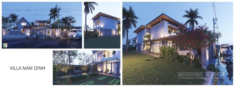 Kiến trúc biệt thự nhà vườn tại Nam Định được thiết kế.