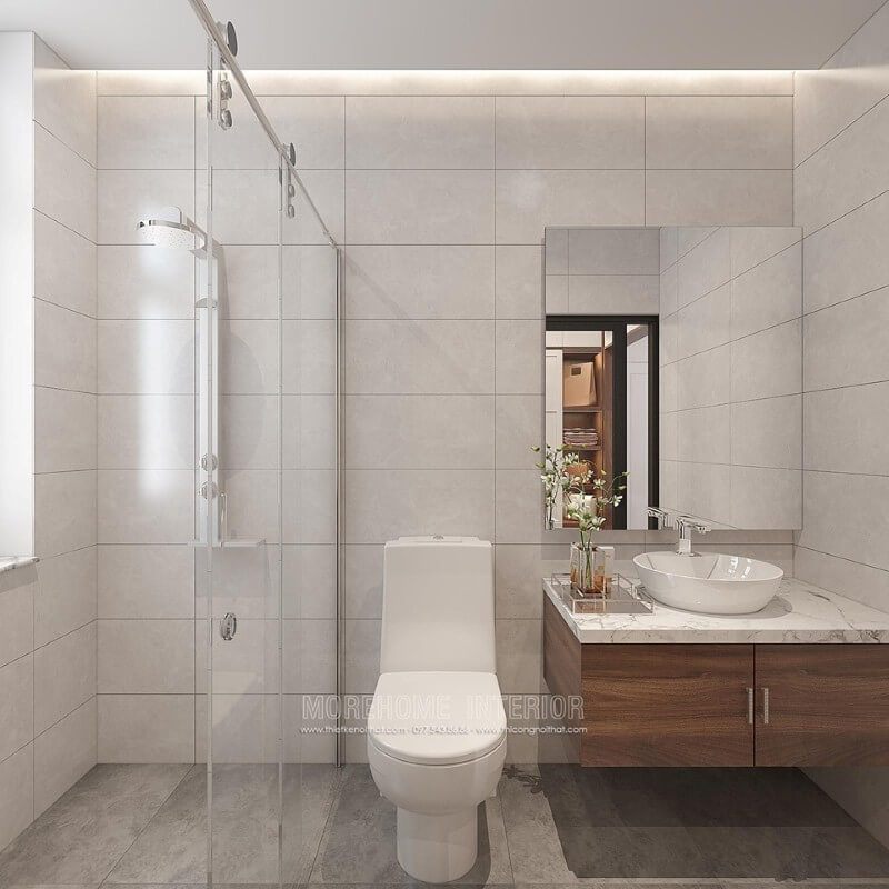 Việc lựa chọn gương phòng tắm có thể làm bạn băn khoăn, nhưng bạn nên dựa vào đặc điểm của không gian phòng tắm của mình để chọn một mẫu phù hợp. Nếu bạn muốn tạo nên một không gian đơn giản nhưng sang trọng, thì một chiếc gương hình chữ nhật không bo viền phối kết hợp với các yếu tố khác như tủ gỗ óc chó mặt đá, tường giả gạch bê tông mới sẽ tạo nên một vẻ đẹp tổng thể ấn tượng.
