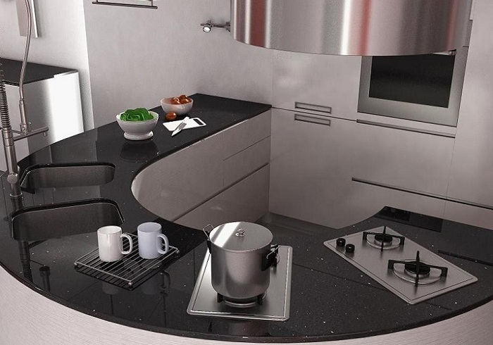 Đá ốp bếp màu đen