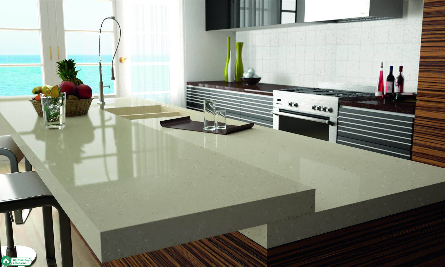 Đá ốp bếp kim sa – những mẫu đá ốp bếp kim sa cho bạn lựa chọn Đá ốp bếp kim sa